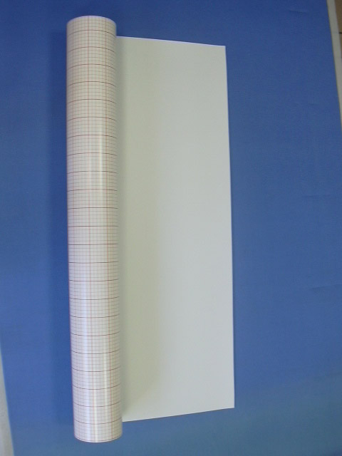 Feuille polyphane Blanc 1 m x 0.60 m, adhésive sur 1 face, épaisseur  25/100ème